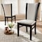 Baxton Studio Adley Modern Dark Brown Finished White Faux Leather Dining Chair, PK2 142-8034 - alternate 2